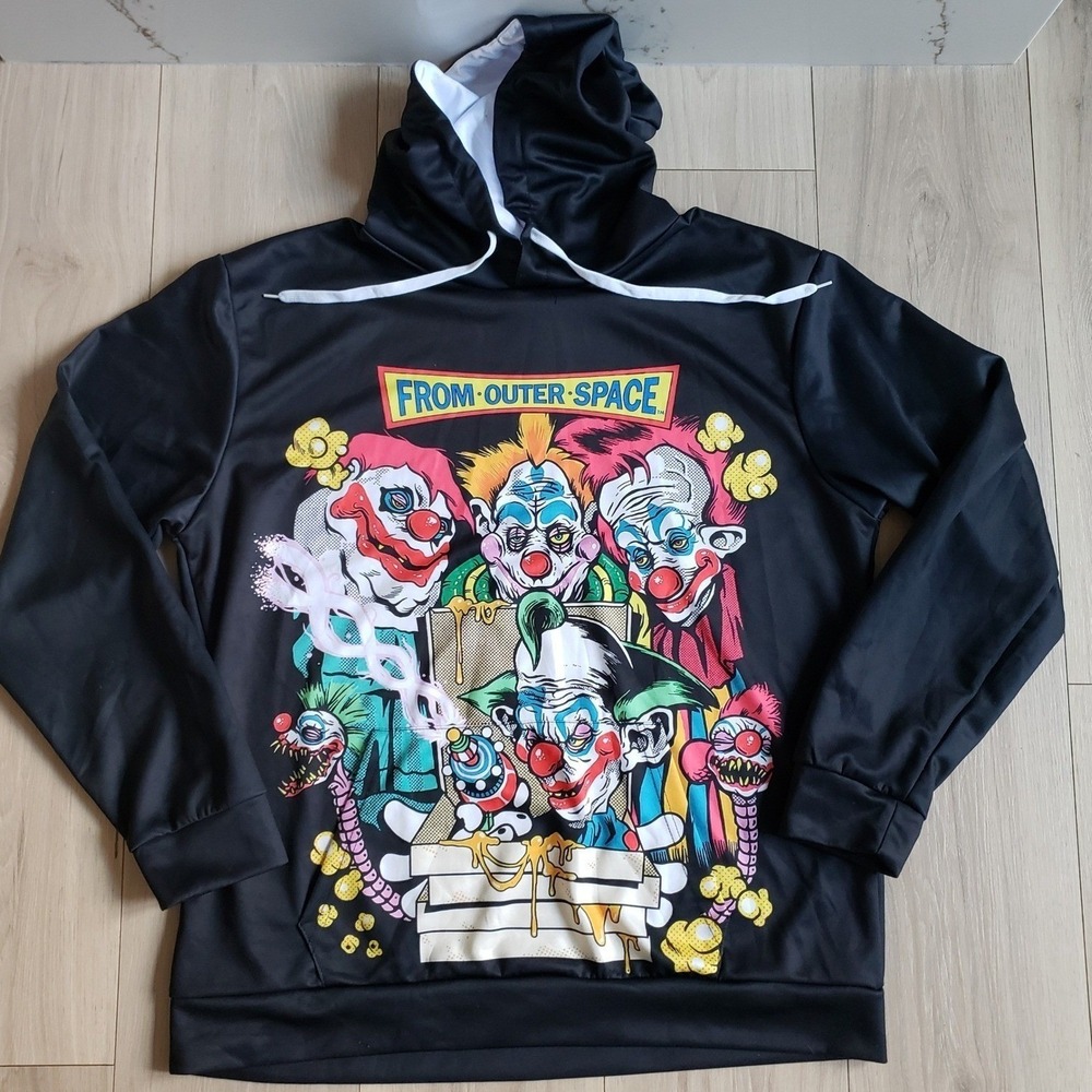From Outer Space‎ Hoodie Mens Large Black Clown Graphic Sweatshirt
